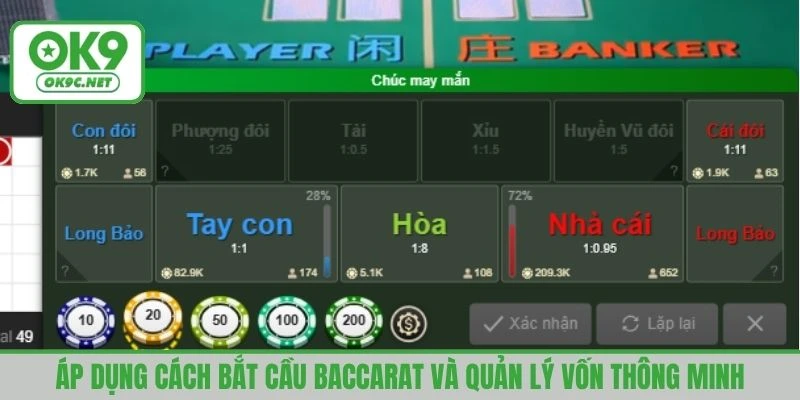 Áp dụng cách bắt cầu baccarat và quản lý vốn thông minh