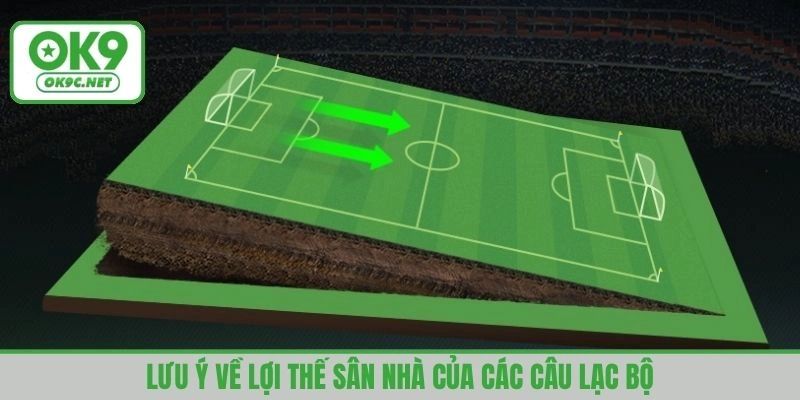 Các đội có lợi thế sân nhà thường có khả năng thắng cao