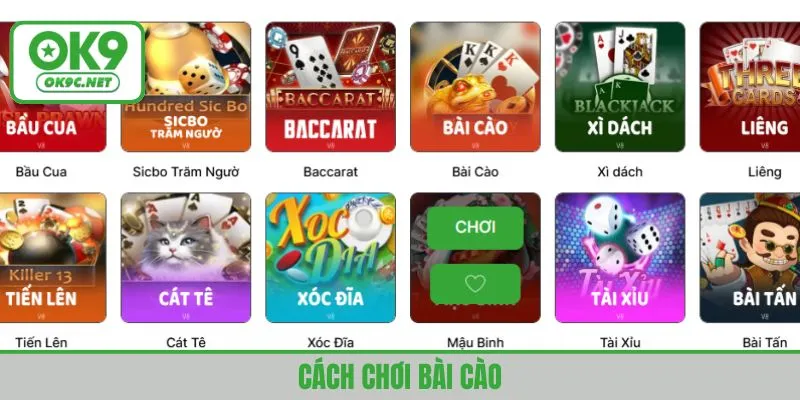 cách chơi bài cào