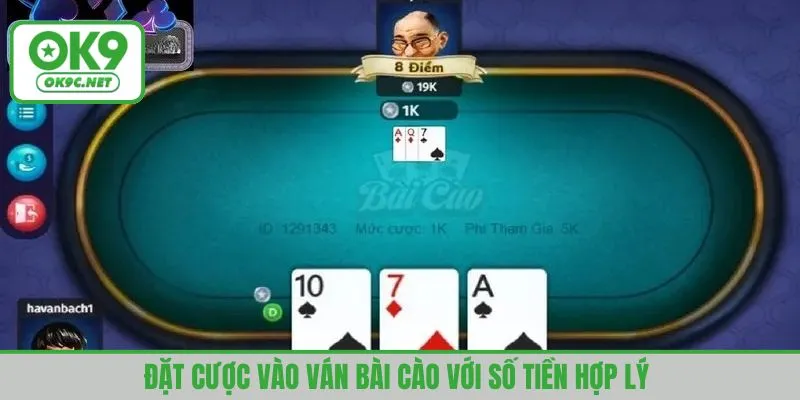 Đặt cược vào ván bài cào với số tiền hợp lý