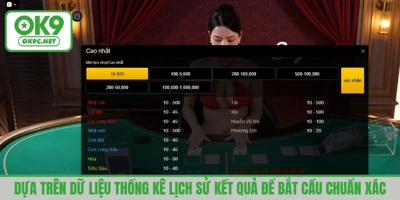 Dựa trên dữ liệu thống kê lịch sử kết quả để bắt cầu chuẩn xác
