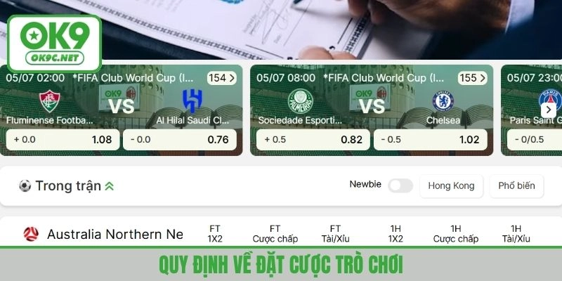 Người tham gia đặt cược theo đúng luật lệ, không gian lận