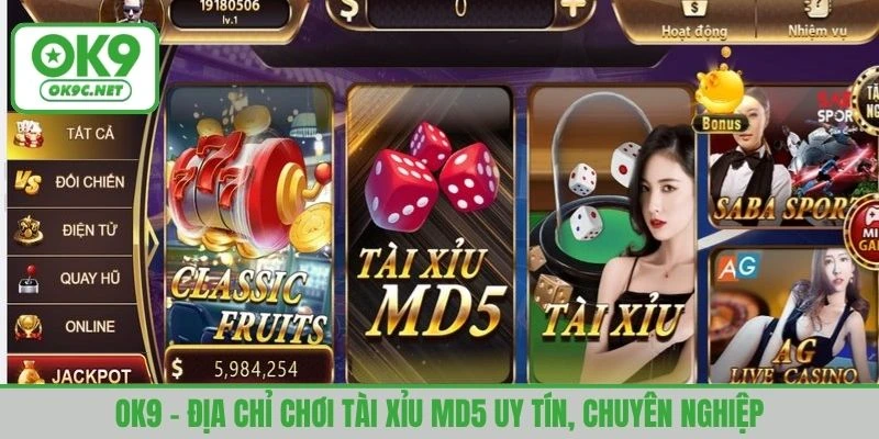 OK9 - Địa chỉ chơi tài xỉu MD5 uy tín, chuyên nghiệp