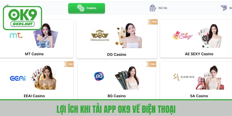 Tải app OK9 truy cập nhanh chóng, tham gia cá cược mọi lúc