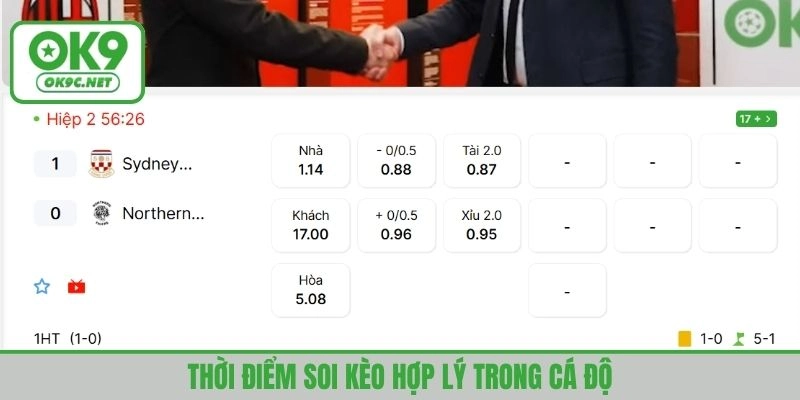 Thực hiện soi tỷ lệ cược thời điểm phù hợp 